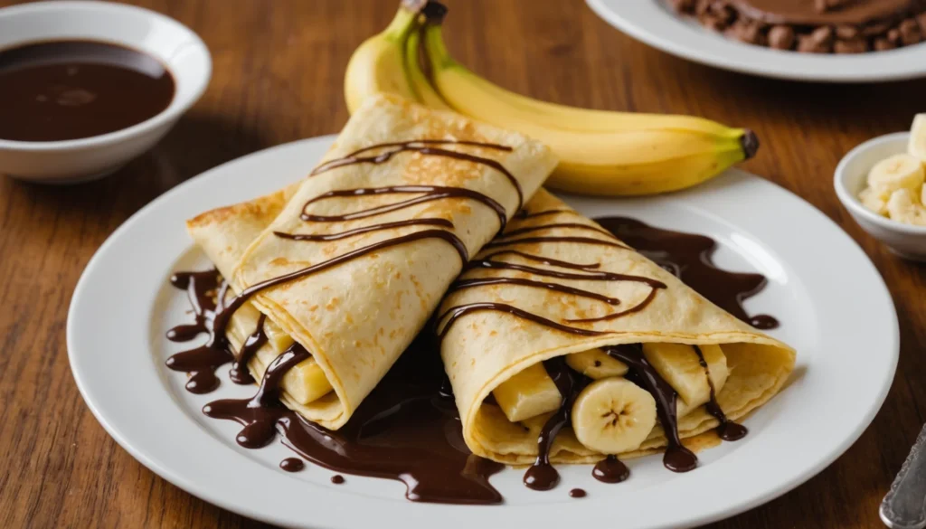 crepe banane chocolat