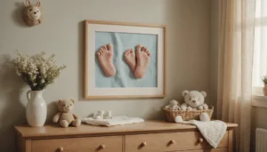 cadre photo empreinte bébé