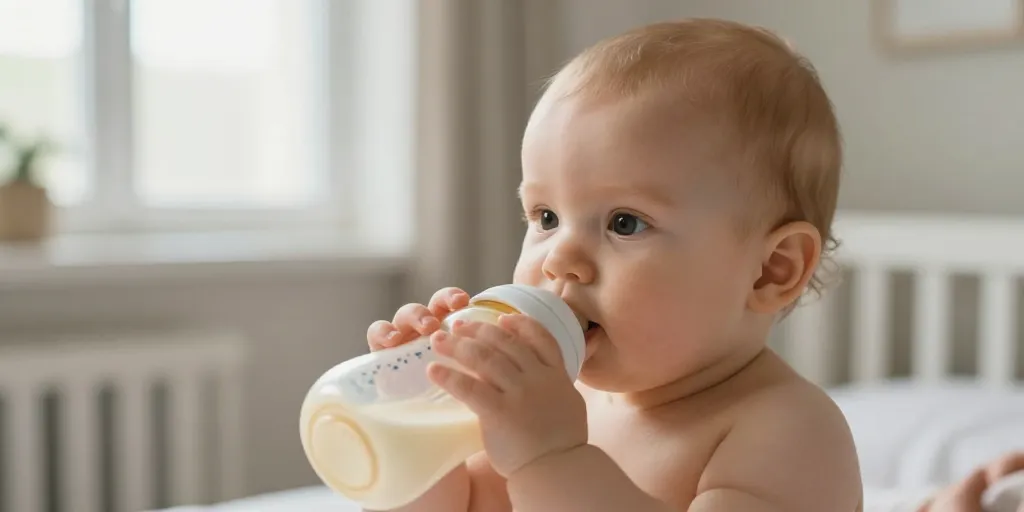 a quel age un bebe tient son biberon seul