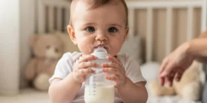 quand bebe tient son biberon seul