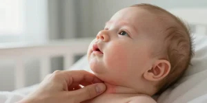 bebe rougeur dans les plis du cou