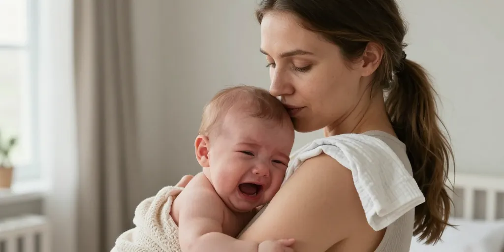 bebe pleure apres tete